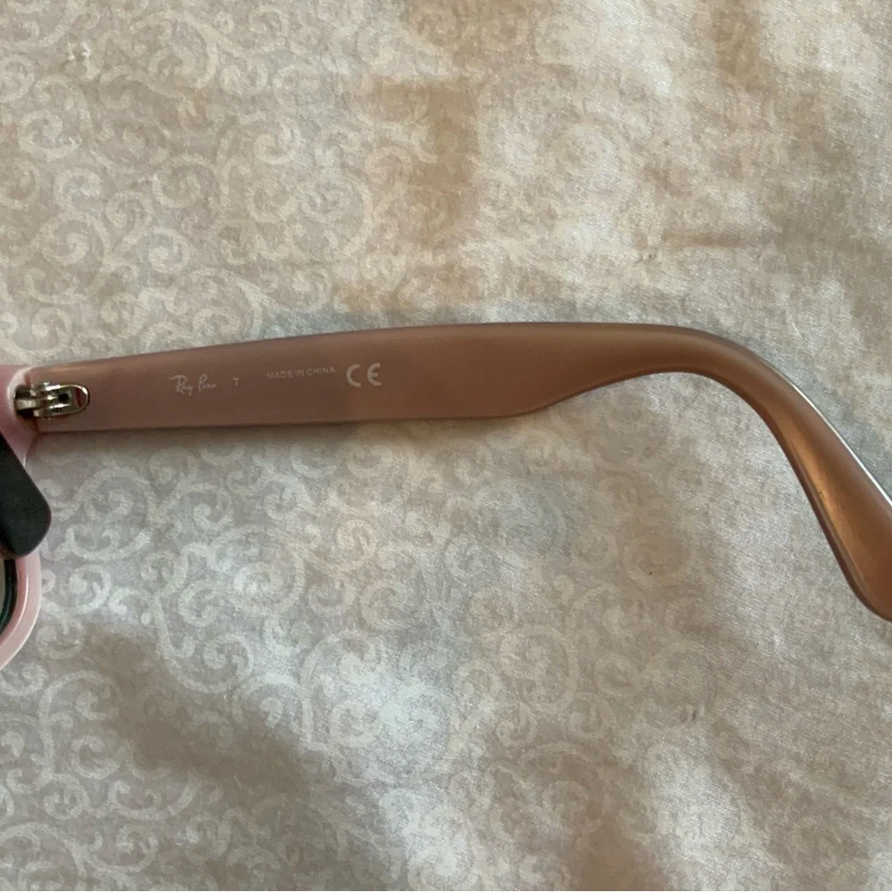 Ray Ban Eyeglasses RB 1528 3580 46-16 125 Black On Pink Horn Rim FRAME Girls